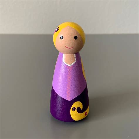 Rapunzel Princess Peg Doll Etsy