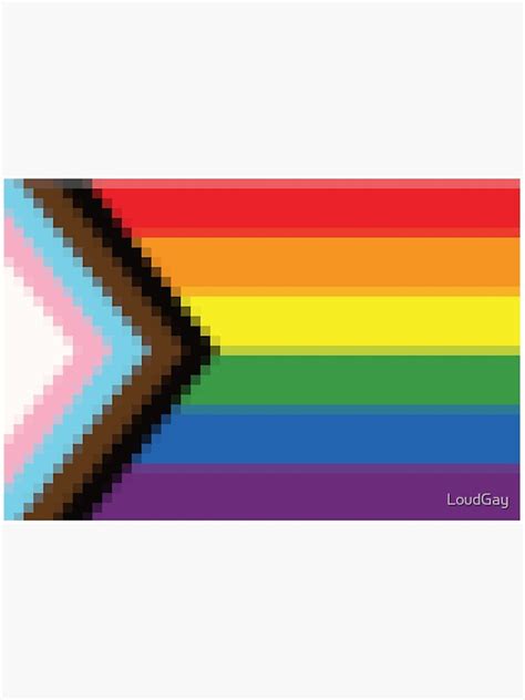 Pixel Modern Pride Flag Poster By Loudgay Redbubble