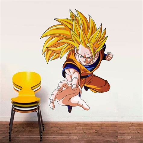 Adesivo Murale Dragon Ball Son Goku Saiyan Livello Stickersmurali