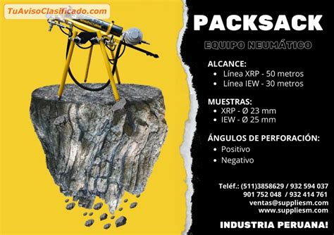 EQUIPO DE PERFORACION PACKSACK Servicios Y Comercios Prof