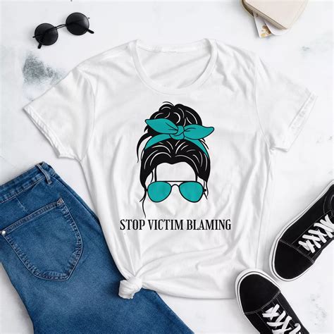 Stop Victim Blaming Sexual Assault Awareness Month T Shirt