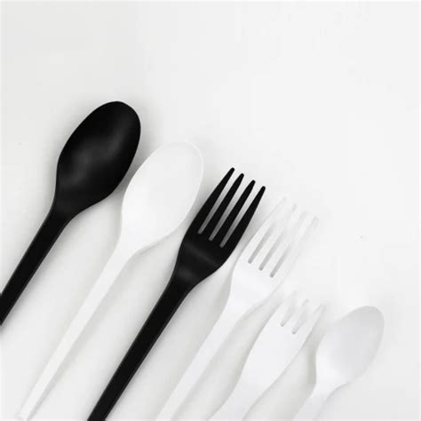 Placpla Compostable Disposable Plastic Fork Knife And Spoon