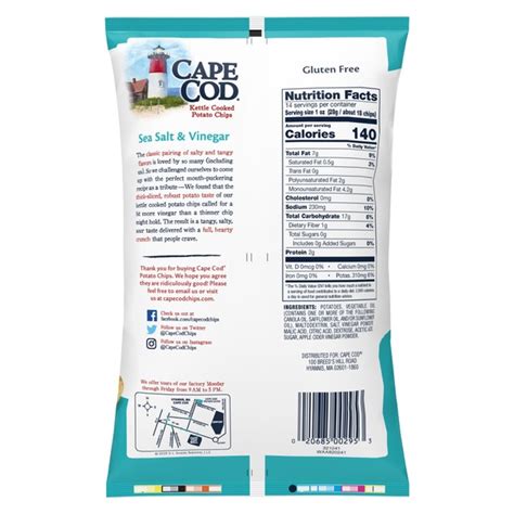 Cape Cod Sea Salt Vinegar Kettle Cooked Potato Chips Roombox