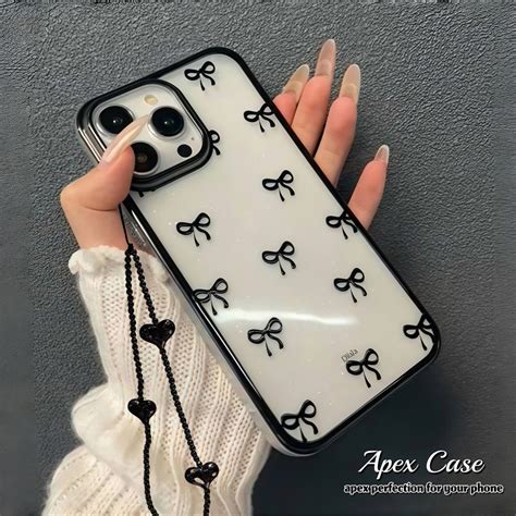 Ins Black Bow For Itel A For Infinix Smart Case Hot I I Hot Play Tecno Spark Go C