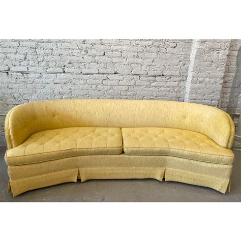 1960s Vintage Curved Sofa | Chairish