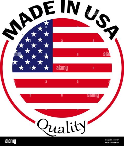 Logo American Flag Made In Usa Logo Or Label Circle Us Icon With