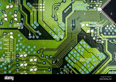 Circuit Board Closeup Stock Photo Alamy