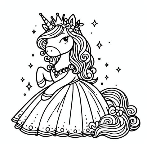 Coloriage Image De La Princesse Licorne T L Charger Et Imprimer