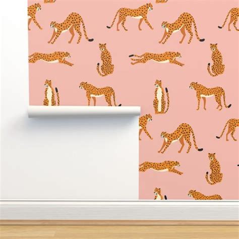 Cheetah Wallpaper Self Adhesive Wallpaper Floral Wallpaper Wallpaper