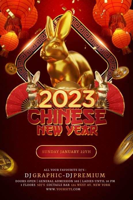 Chinese New Year Party Template Postermywall