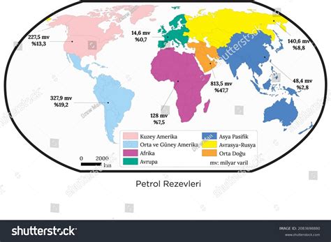 Map Oil Reserves World Stock Vector Royalty Free