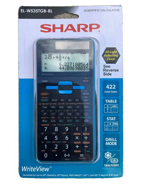 Sharp El W Tgbbl Scientific Calculator Digit Lcd Elw Tgbbl