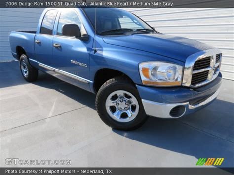 Atlantic Blue Pearl 2006 Dodge Ram 1500 St Quad Cab Medium Slate Gray Interior Gtcarlot