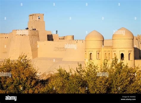 The Old City Walls Of Khiva Uzbekistan Stock Photo Alamy