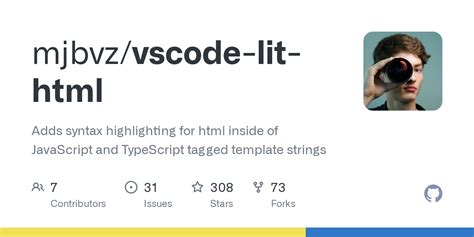 GitHub Mjbvz Vscode Lit Html Adds Syntax Highlighting For Html