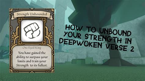 How To Unbound Strength Deepwoken Verse 2 YouTube