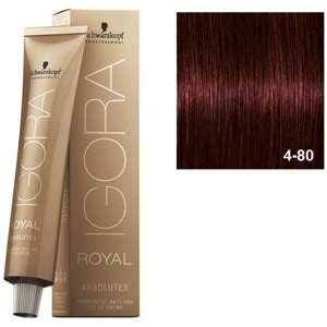 Igora Royal Absolutes 4 80 Schwarzkopf Castaño Medio Rojo Natural 60ml