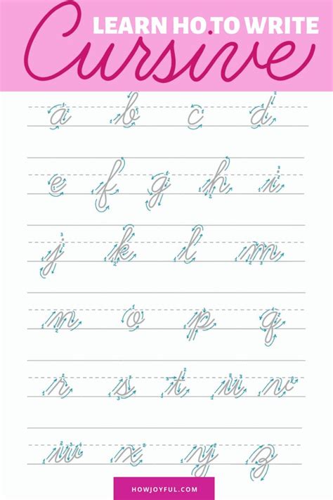 Lettering Cursive Intro To American Cursive And Script Alphabets Kiến