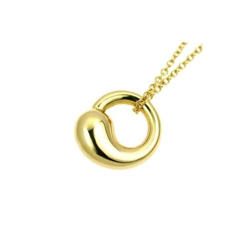 Tiffany And Co Elsa Peretti 18k Gold 12mm Eternal Circle Pendant