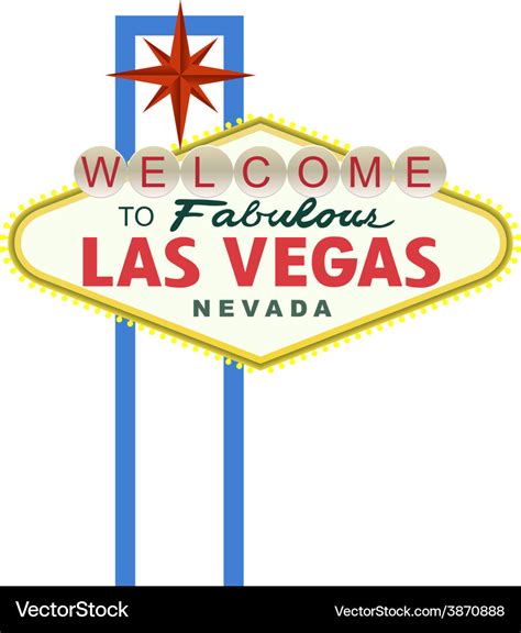 Las vegas sign Royalty Free Vector Image - VectorStock