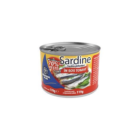 Navodul Plin Sardine In Sos Tomat 170g Mega Image