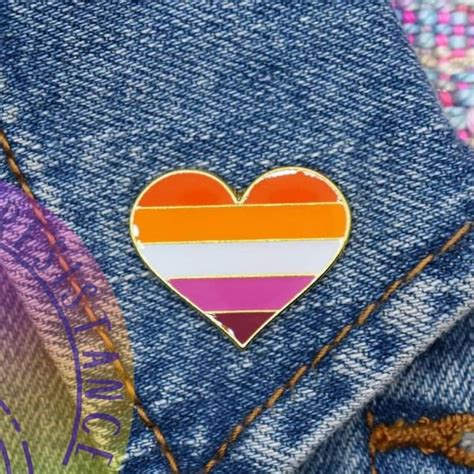 Lesbian Pride Enamel Pin Etsy