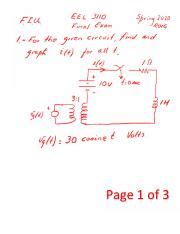 EEL 3110 Final Exam Spring 2020 1 Pdf Page 1 Of 3 Page 2 Of 3 Page 3