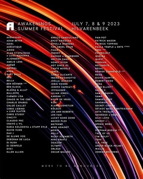 Huge 3-day schedule announced for Awakenings Summer Festival 2023