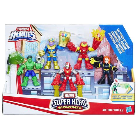 Marvel Playskool Heroes Super Hero Adventures Power Up Squad Action