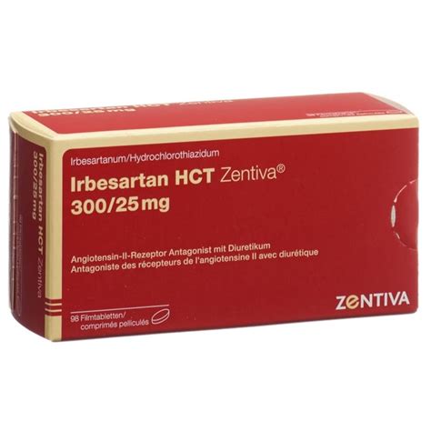 IRBESARTAN HCT Zentiva Filmtabl 300 25mg Blist 98 Stk Online Bestellen