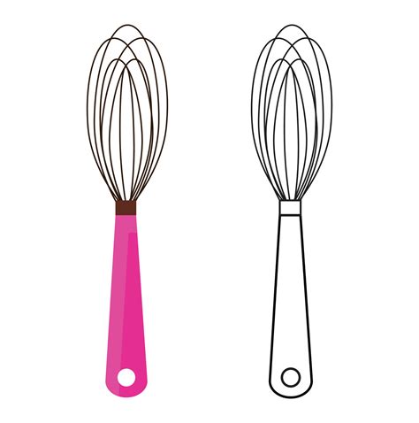 Whisk Outline With Color Clipart 35298998 Vector Art At Vecteezy