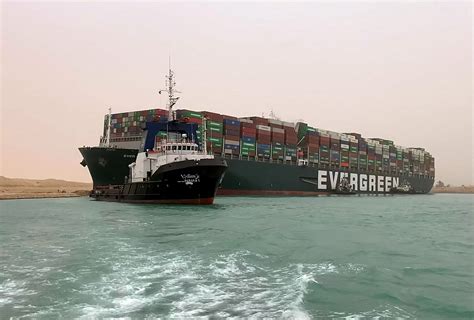 Suez Canal Giant Container Ship Ever Given Partially Refloated