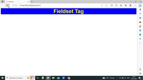 How To Use Fieldset In Html Youtube