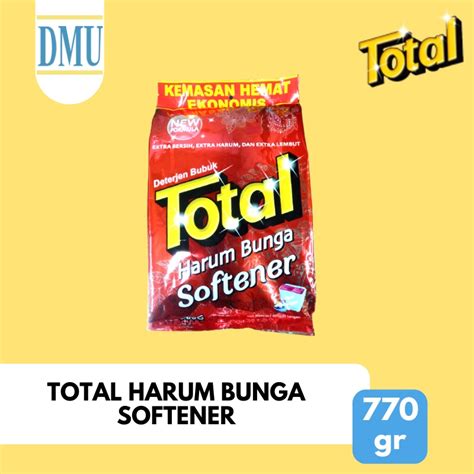 Jual Sabun Detergent Bubuk Total Harum Bunga Softener Gr Shopee