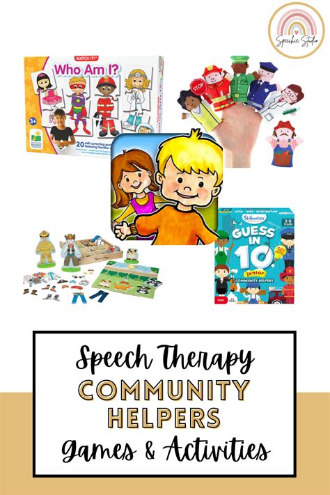 Speech Therapy Community Helpers Games Activities