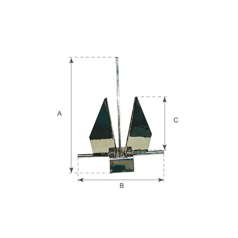 Danforth Anchor Weight Kg Material Galvanized Steel A Mm B Mm