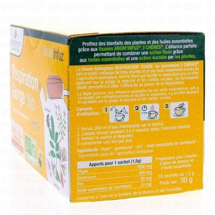 Les Chenes Arom Infuz Respiration Gorge Tisane Bio X Sachets