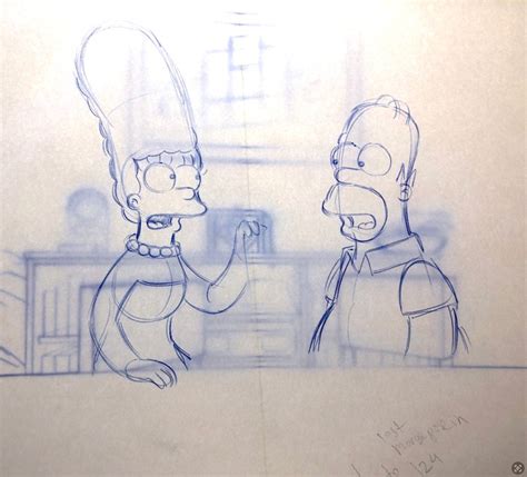 Pack Of 3 Layers Homer And Marge Simpson Background Original Drawing The Simpsons Matt