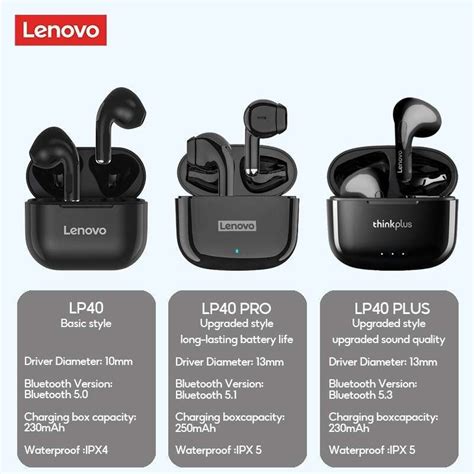 Promo Lenovo Thinkplus Lp Plus Tws True Wireless Bluetooth Earbuds