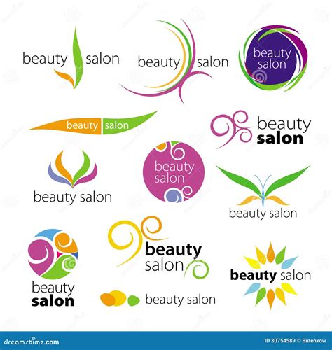 Salones De Belleza De Los Logotipos Ilustración Del Vector