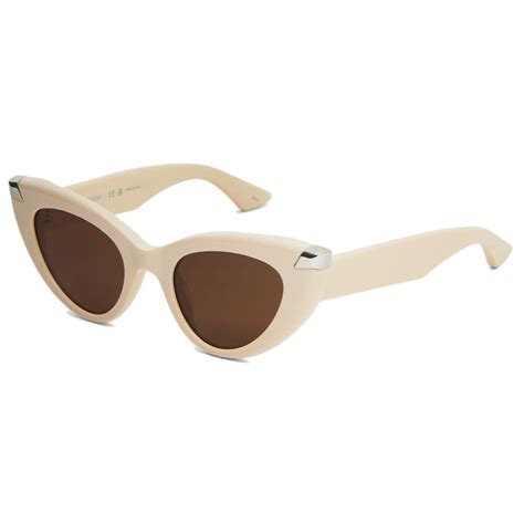 Alexander McQueen Women S Punk Rivet Cat Eye Sunglasses Ivory Brown