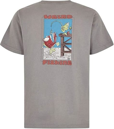 Weird Fish Weird Fishing Artist T Shirt Steel Grey Size L