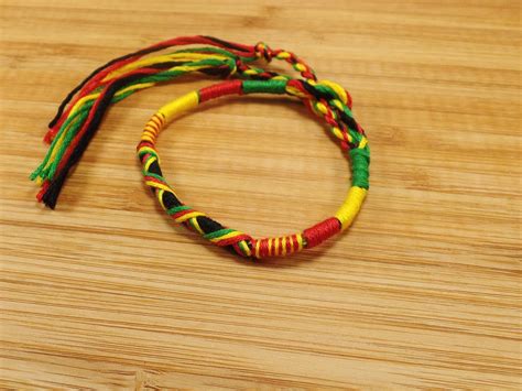 Rasta Bracelet Rasta Braided Bracelet Jamaican Bracelet Etsy