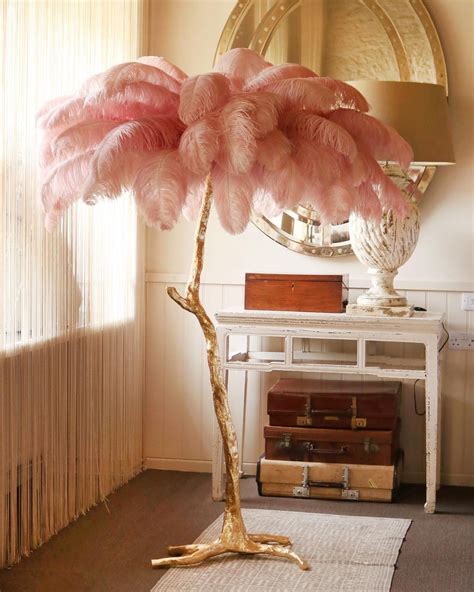 Ostrich Feather Brass Floor Lamp Ostrich Feather Floor Lamp Mooielight