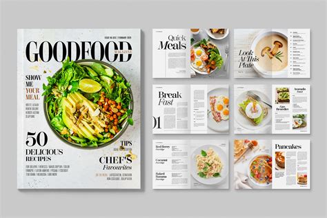 Food Magazine Template Indesign INDD BrandPacks