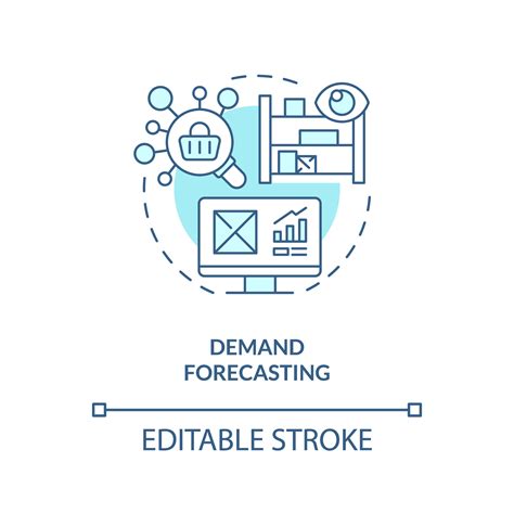 2d Editable Demand Forecasting Thin Line Icon Concept Isolated Vector