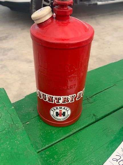 Antique Quart Ih Farmall Country Boy Oil Can Schmid Auction