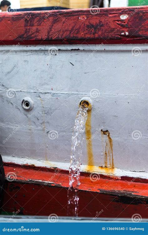 Hole Drainage On The Boat Stock Photo Image Of Pattern 136696540