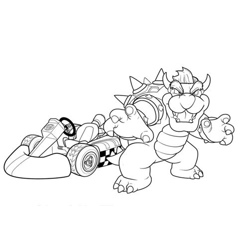 Coloriage Mario Kart Jeux Vid Os Dessin Colorier