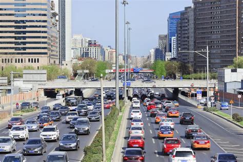 traffic jam   ring road beijing china editorial stock image